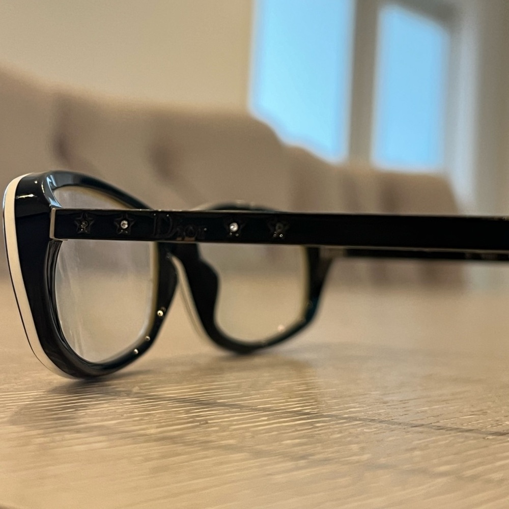 Vintage Christian Dior Black & White Reading Glasses Women’s - Picture 7 of 8